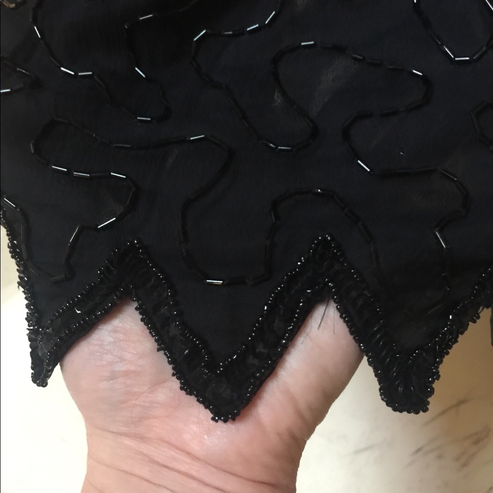 True Vintage Beaded Sequin Gatsby Retro Dress S♥️ - Picture 7 of 8